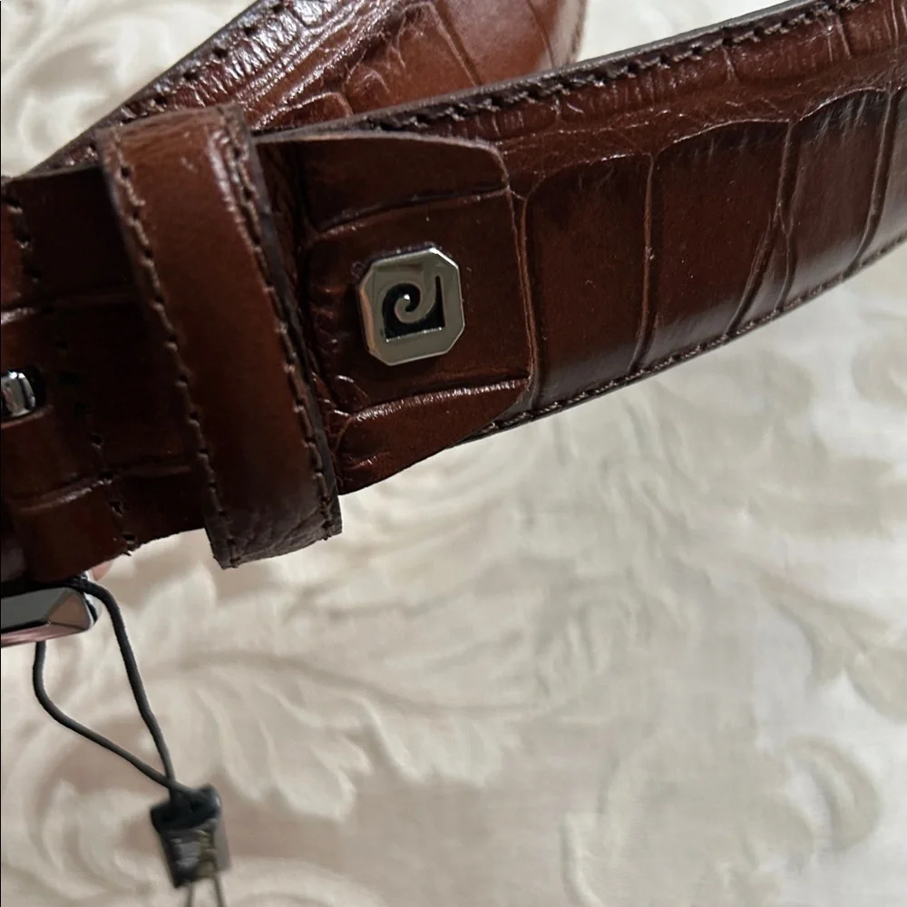 Pierre Cardin Dark Brown 44” Leather Belt